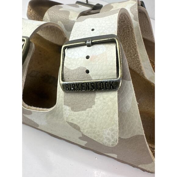 Birkenstock Arizona Slide Sandals 2 Strap Buckle Men's 5 Women's 7 Camo Leather - Picture 13 of 16